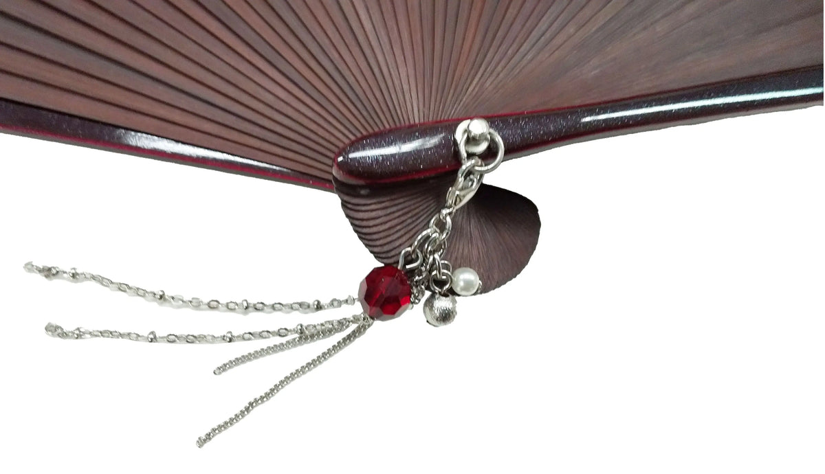 Rose Crimson Fan & Fan Bag Set