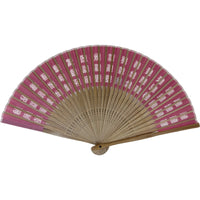 Edo Pattern folding fan No.04, Ebi-iro (shrimp color)