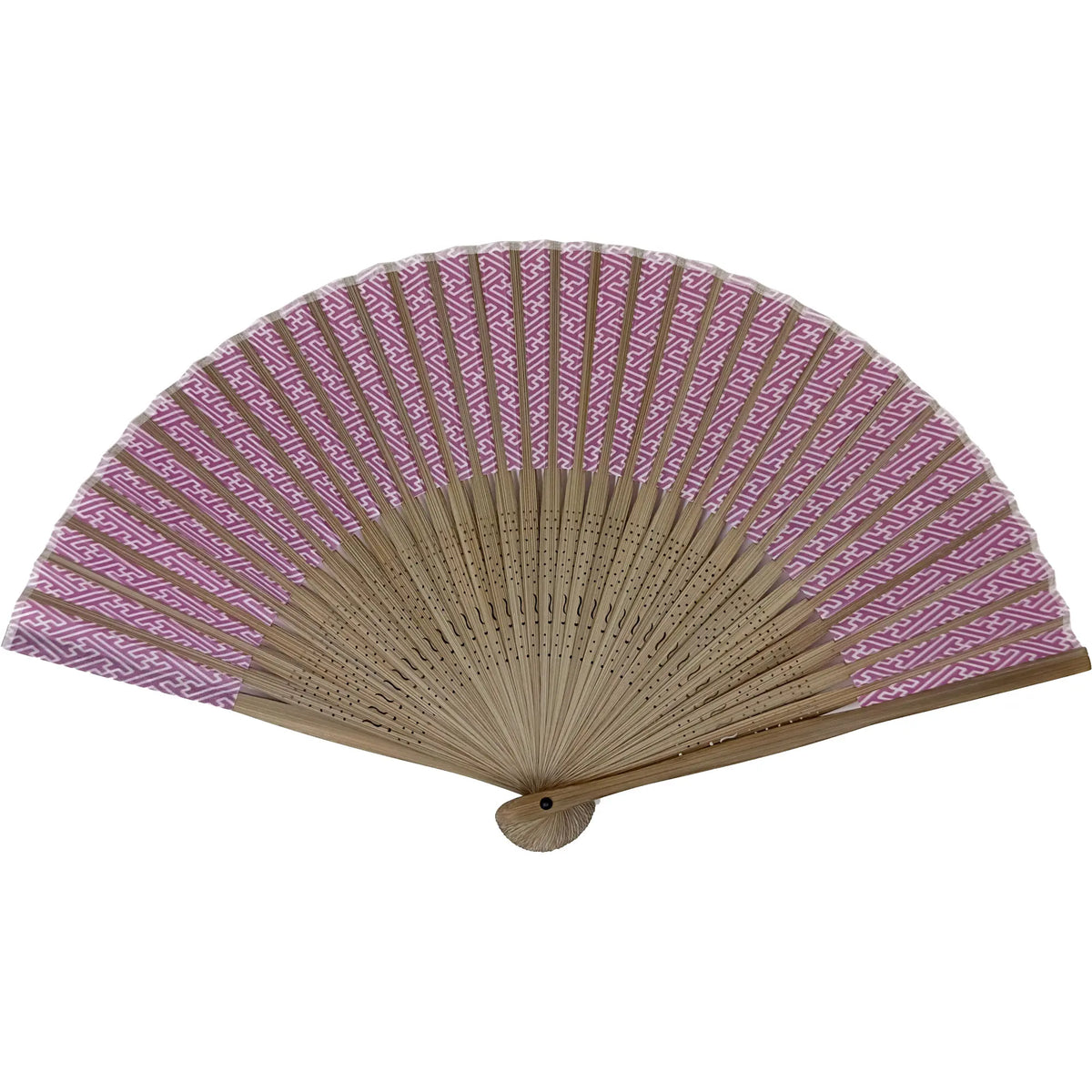 Edo patterned folding fan No.07, Saaya type, dark red