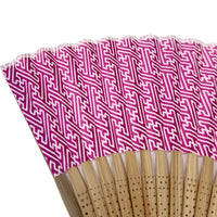 Edo patterned folding fan No.07, Saaya type, dark red