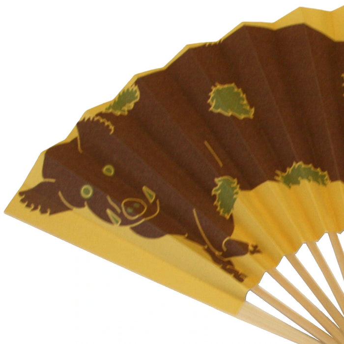 Edo folding fan (Jacues Averna 12) zodiac sign of the Chinese zodiac: Boar