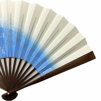 Traditional pattern, specially selected Edofolding fanSet in paulownia box, blue sea wave