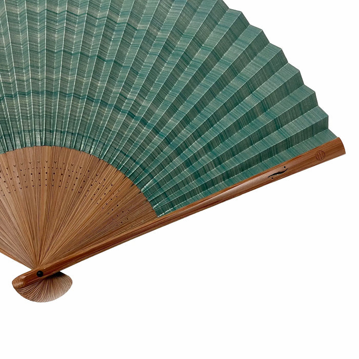 Eventail Shikibiki, vert, 7,5 cm.