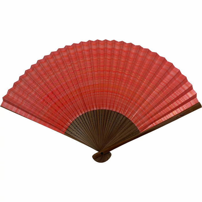 しけ引き扇子　サーモンピンク　６.５寸