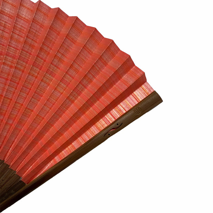 しけ引き扇子　サーモンピンク　６.５寸