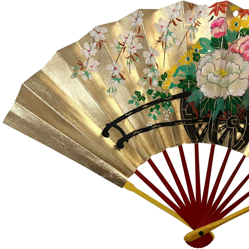 Winter Decorationsfolding fanred and white plum blossomsfolding fanStand with box