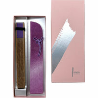 ☆9/16 - on hold waiting for fan bag☆ [Personalisation only]silkfolding fan　folding fanBag set, paper box, Rindou (purple)