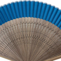 [Personnalisation]Eventail en soie, indigo (bleu)