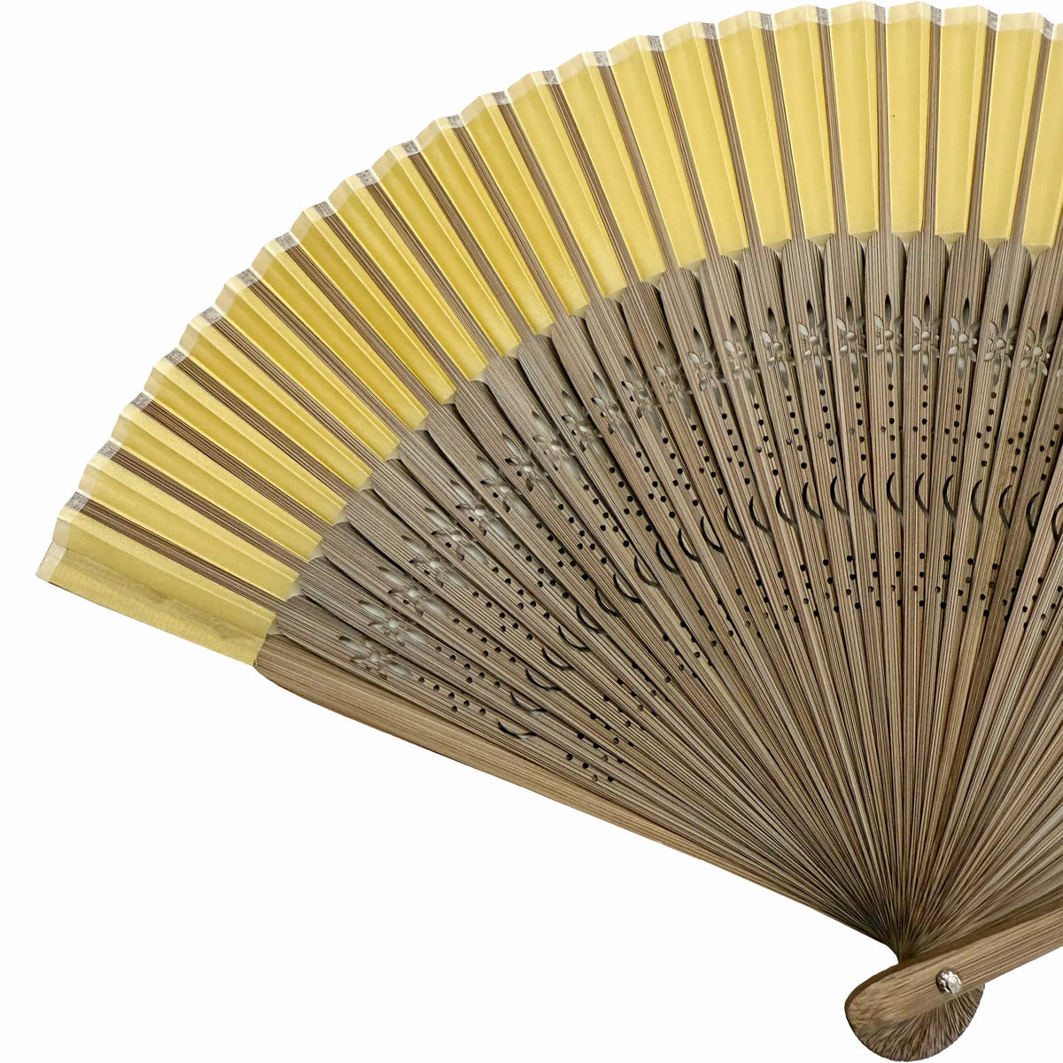 ☆9/16-Published.☆　[Personalisation only]silkfolding fan　folding fanSet of two bags, paper box, yellow narcissus