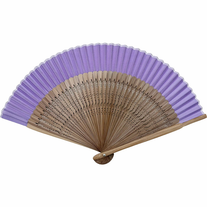 ☆9/16 - on hold waiting for fan bag☆ [Personalisation only]silkfolding fan　folding fanBag set, paper box, Rindou (purple)