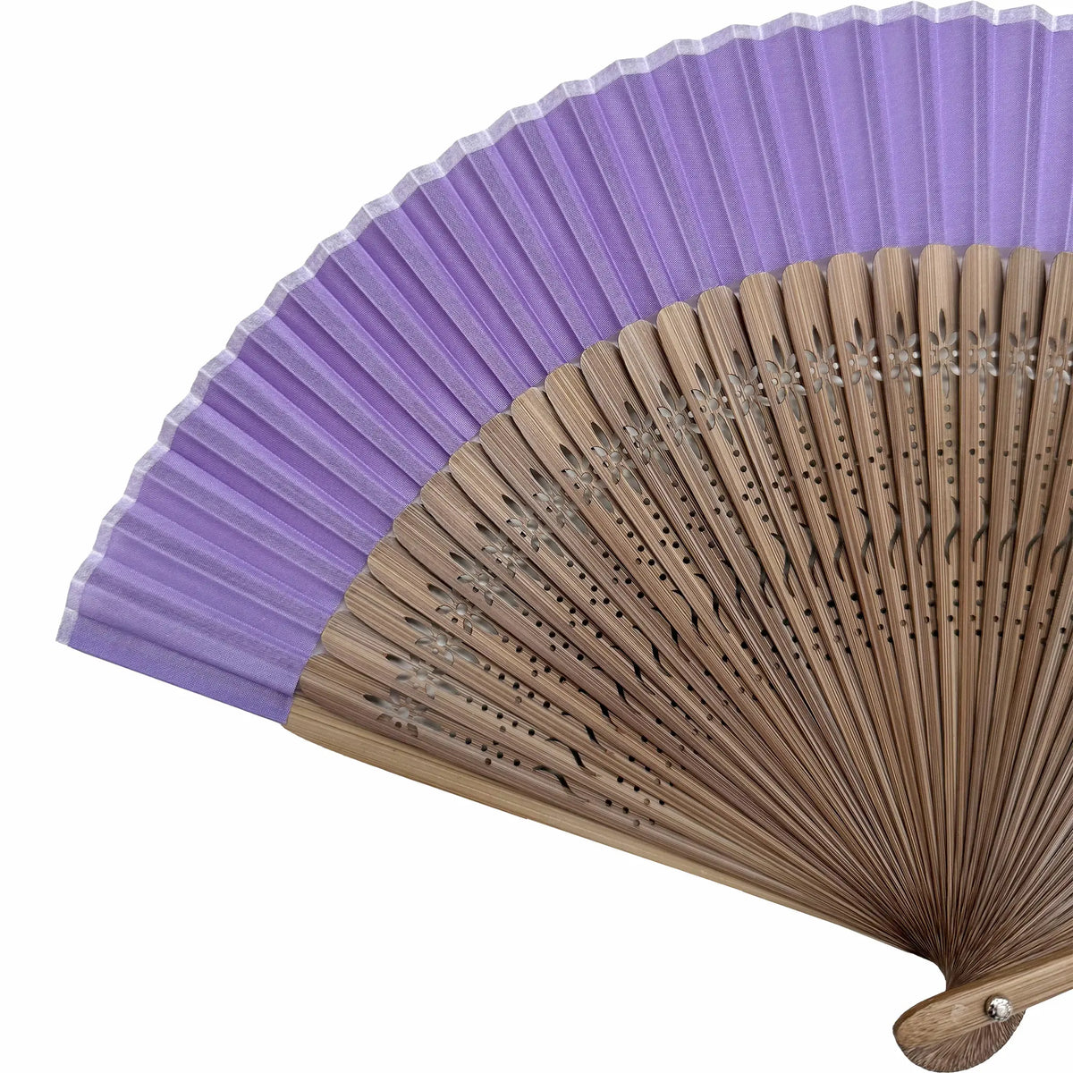 ☆9/16 - on hold waiting for fan bag☆ [Personalisation only]silkfolding fan　folding fanBag set, paper box, Rindou (purple)