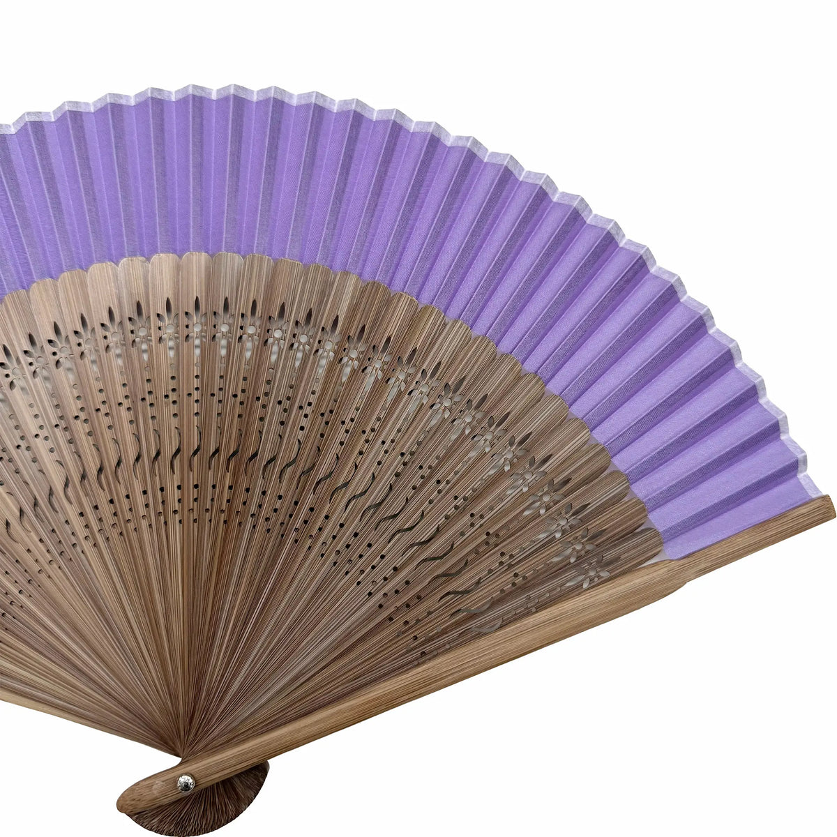 ☆9/16 - on hold waiting for fan bag☆ [Personalisation only]silkfolding fan　folding fanBag set, paper box, Rindou (purple)