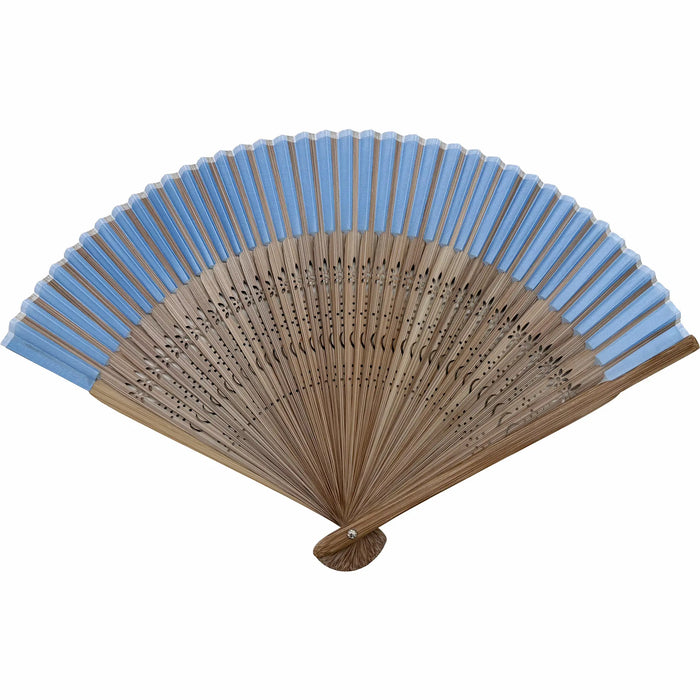 ☆9/16-Published.☆　[Personalisation only]silkfolding fan　folding fanBag set, paper box, light blue