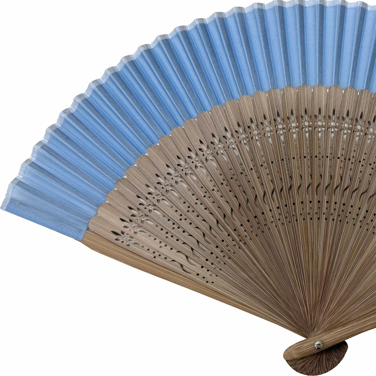 Seidenfächer Japanischer Fächer, hellblau