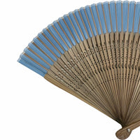 ☆9/16-Published.☆　[Personalisation only]silkfolding fan　folding fanBag set, paper box, light blue