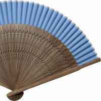 Seidenfächer Japanischer Fächer, hellblau