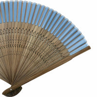 ☆9/16-Published.☆　[Personalisation only]silkfolding fan　folding fanBag set, paper box, light blue