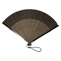 Ibasen originaler kurzer Fächer, Ledertaschen-Set, in Paulownia-Schachtel, oliv.