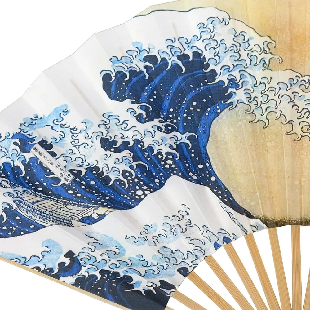 Edo-Fächer Nr.2 Ukiyoe Fugaku Sanjurokkei Hokusai Kanagawa-oki Namiura