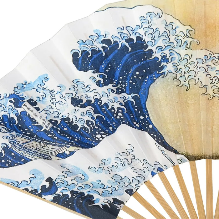 Edo-Fächer Nr.2 Ukiyoe Fugaku Sanjurokkei Hokusai Kanagawa-oki Namiura