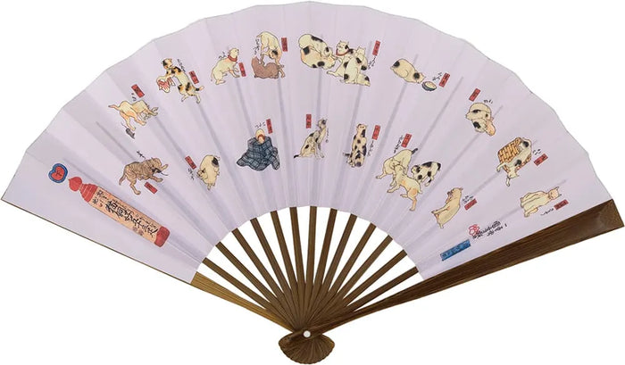 Edo folding fan No.10 Ukiyoe, cat-owner's favorite 53 cats, under Kuniyoshi