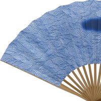 Edo fan No.16 Wave, blue