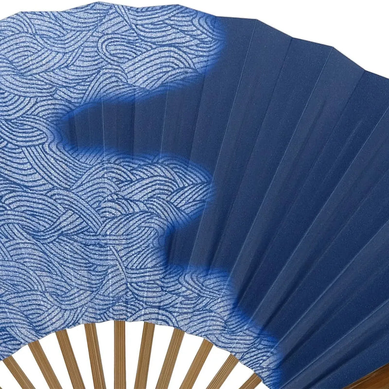 Edo-Fächer Nr.16 Welle, blau