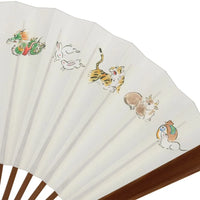 Edo folding fan No.23 Oriental zodiac signs