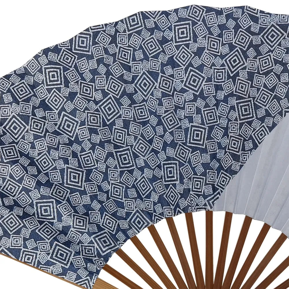 Edo-Fächer Nr.25 Doppelseitig, Drei-Masu-Muster
