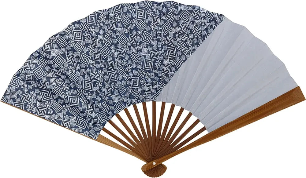 Edo folding fan set No.25, double-sided, three Masuji patterns