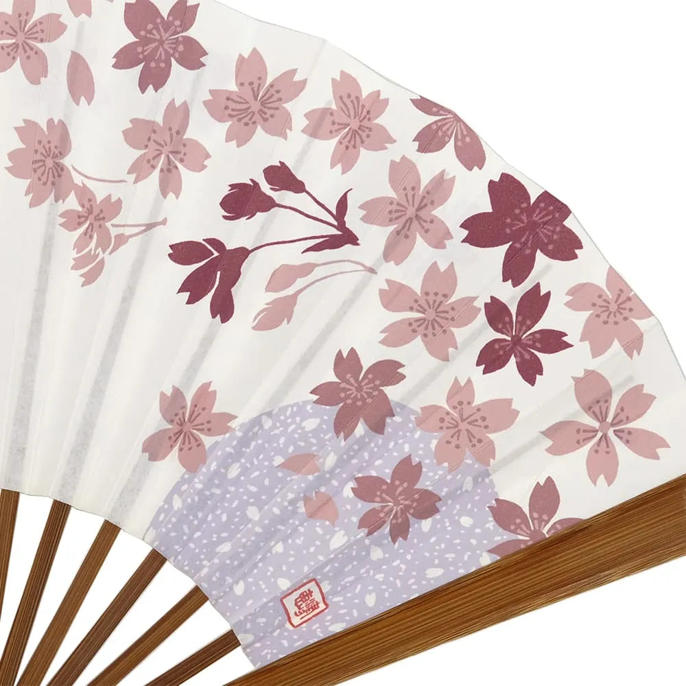 Edo-Fächer Nr.26, doppelseitig, Kirschblüte