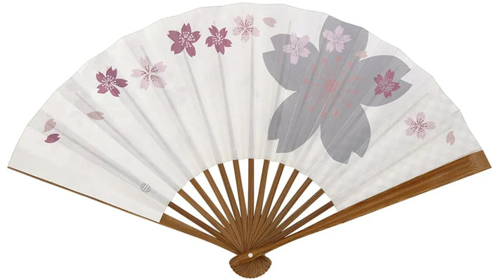Edo-Fächer Nr.26, doppelseitig, Kirschblüte