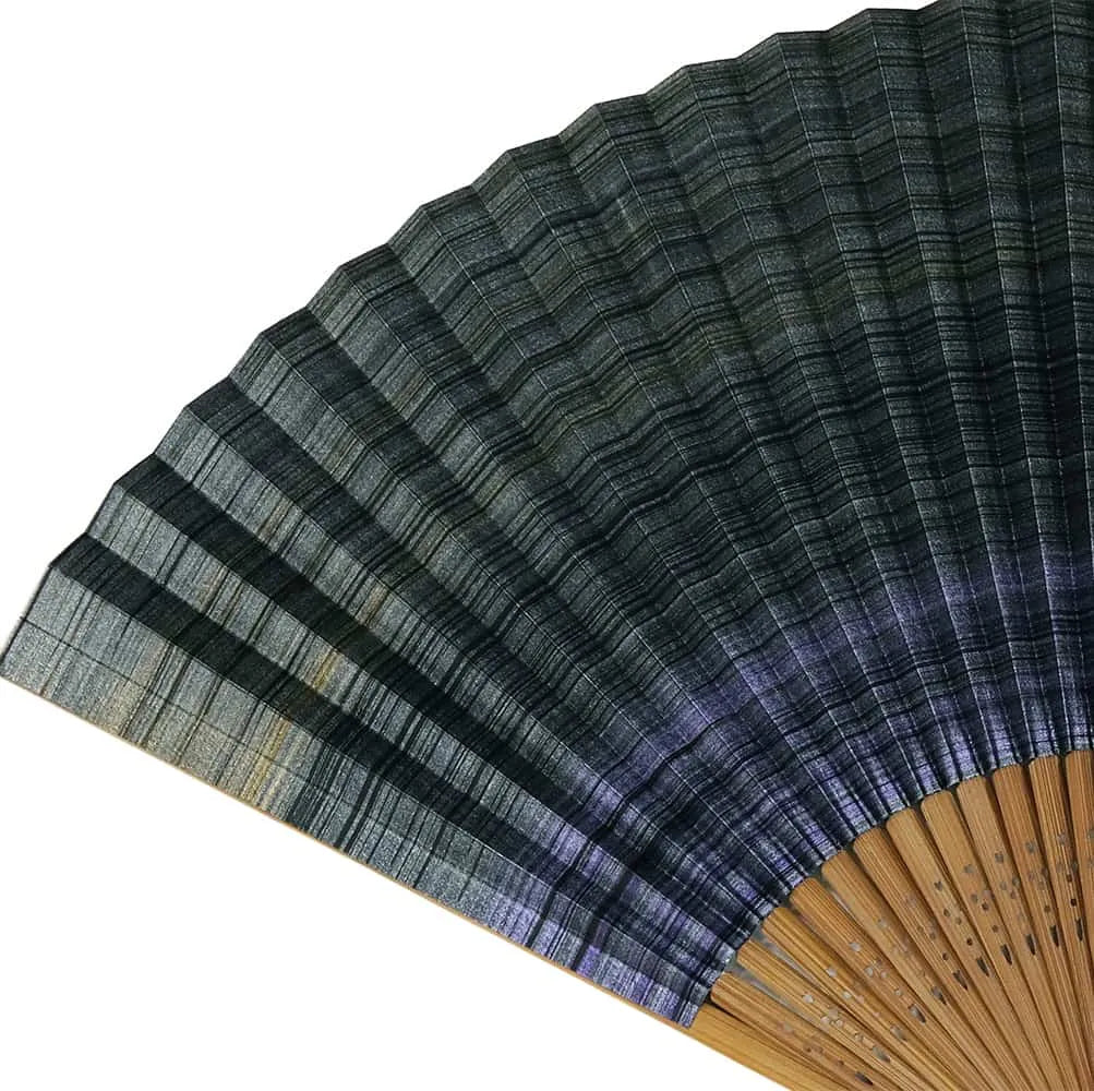 Shimebiki fan, Kasumi, double-sided, purple, 7.5cm