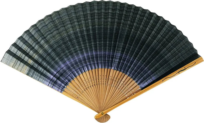 Shimebiki fan, Kasumi, double-sided, purple, 7.5cm