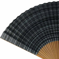 しけびき扇子　黒　７.５寸