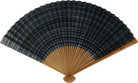 しけびき扇子　黒　７.５寸