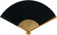 しけびき扇子　黒　７.５寸