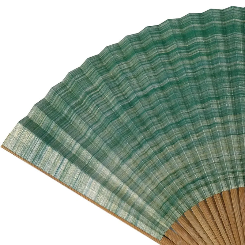 Eventail Shimebiki, vert, 7.5".