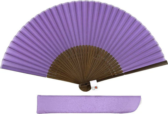 Silk fan, IM7-14, dragonflower color, in paulownia box