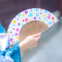 Edo patterned folding fan No.10 Shabon