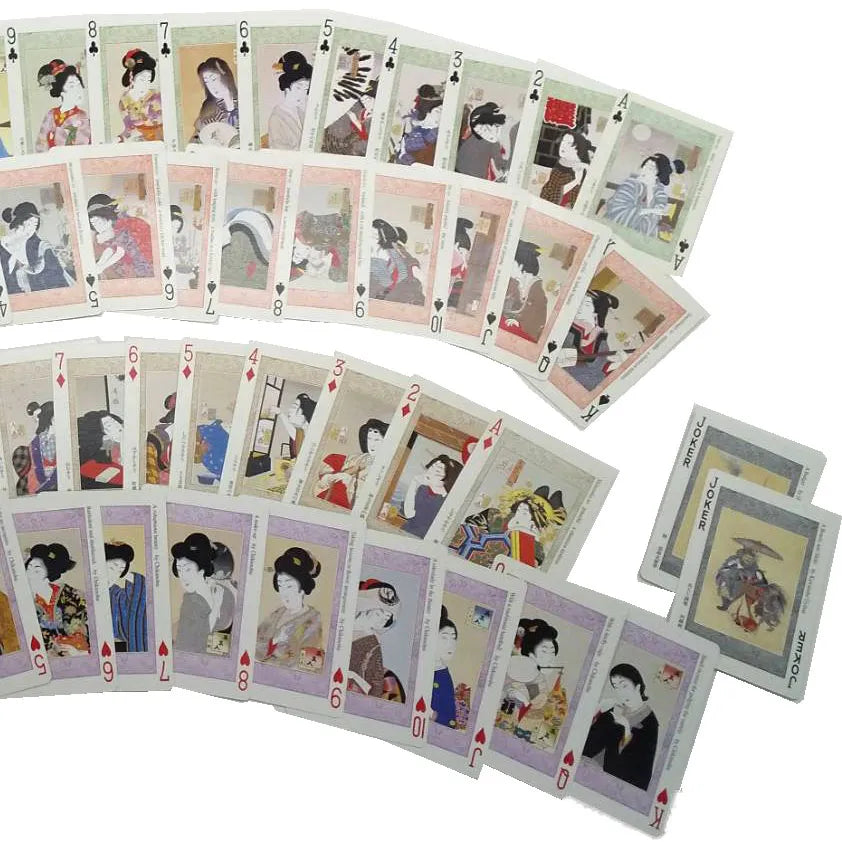 Playing Cards Ukiyo-e Beauties 54 Prints Collection of the Ukiyo-e Beauties