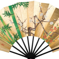 7-9 Feuille Honmomi, bambou avec prunier rouge et blanc/pin ancien