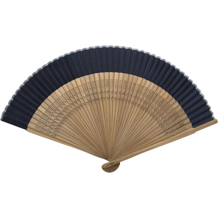 絹扇子　単品　すみ