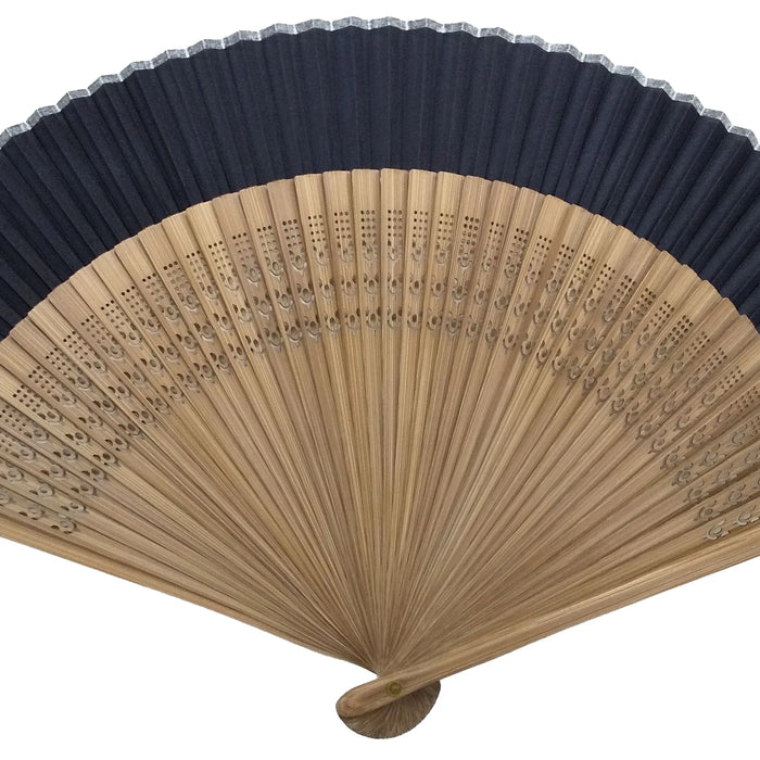 絹扇子　単品　すみ