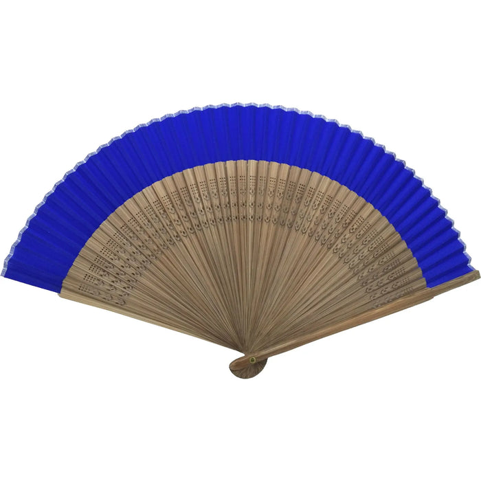 絹扇子　単品　青