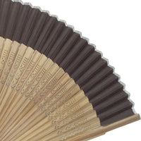 絹扇子　単品　ひわだ(茶)