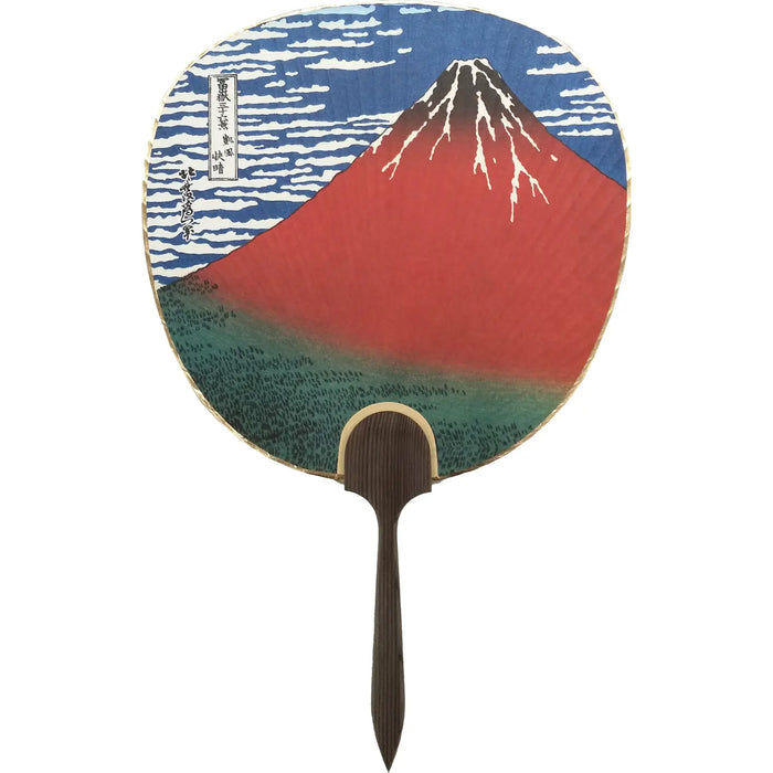 Hokusai Roter Fuji Tsu Uchiwa