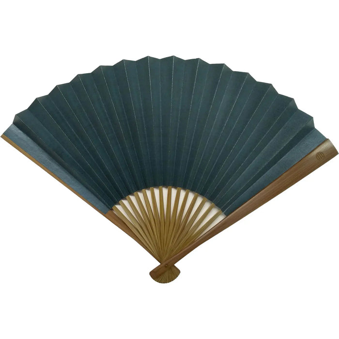 Kakishibu folding fan, blue