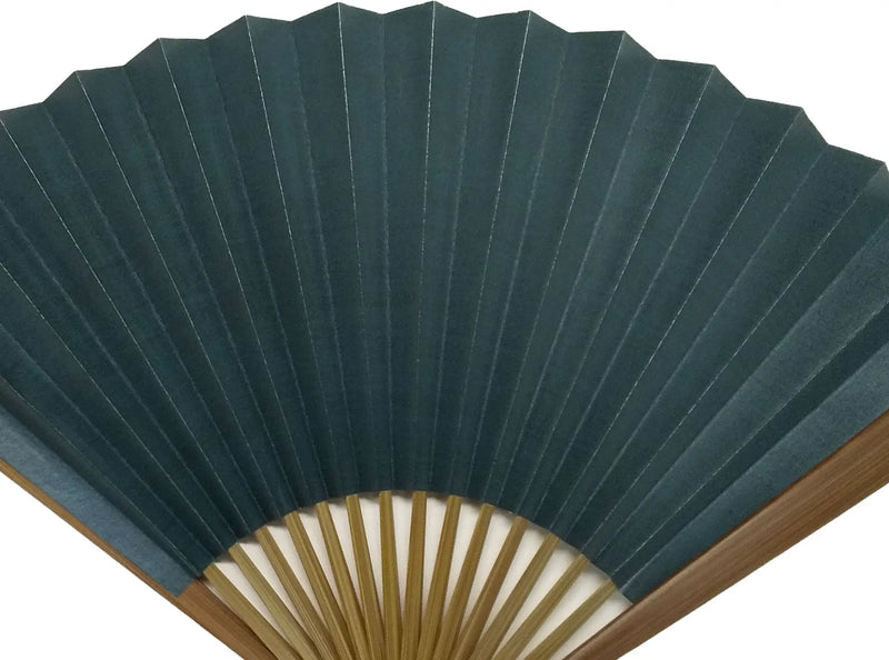 Kakishibu folding fan, blue