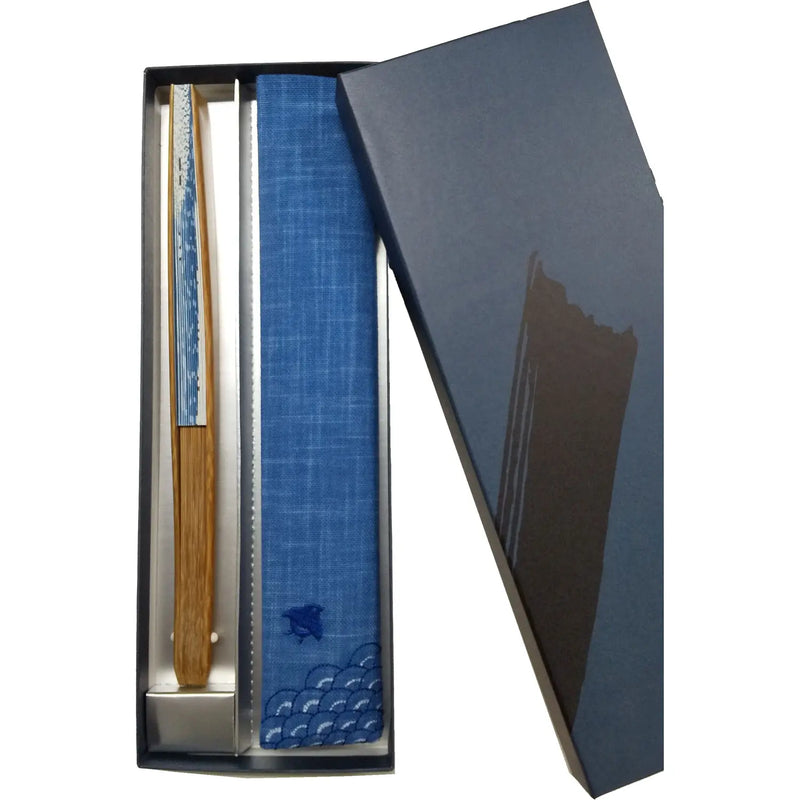 Edo Senko Set No.29 Double-sided Pattern Nami Chidori Blue Sea Wave